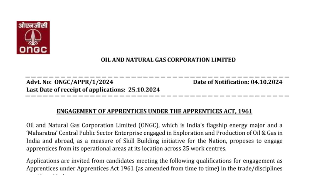 ONGC bharti